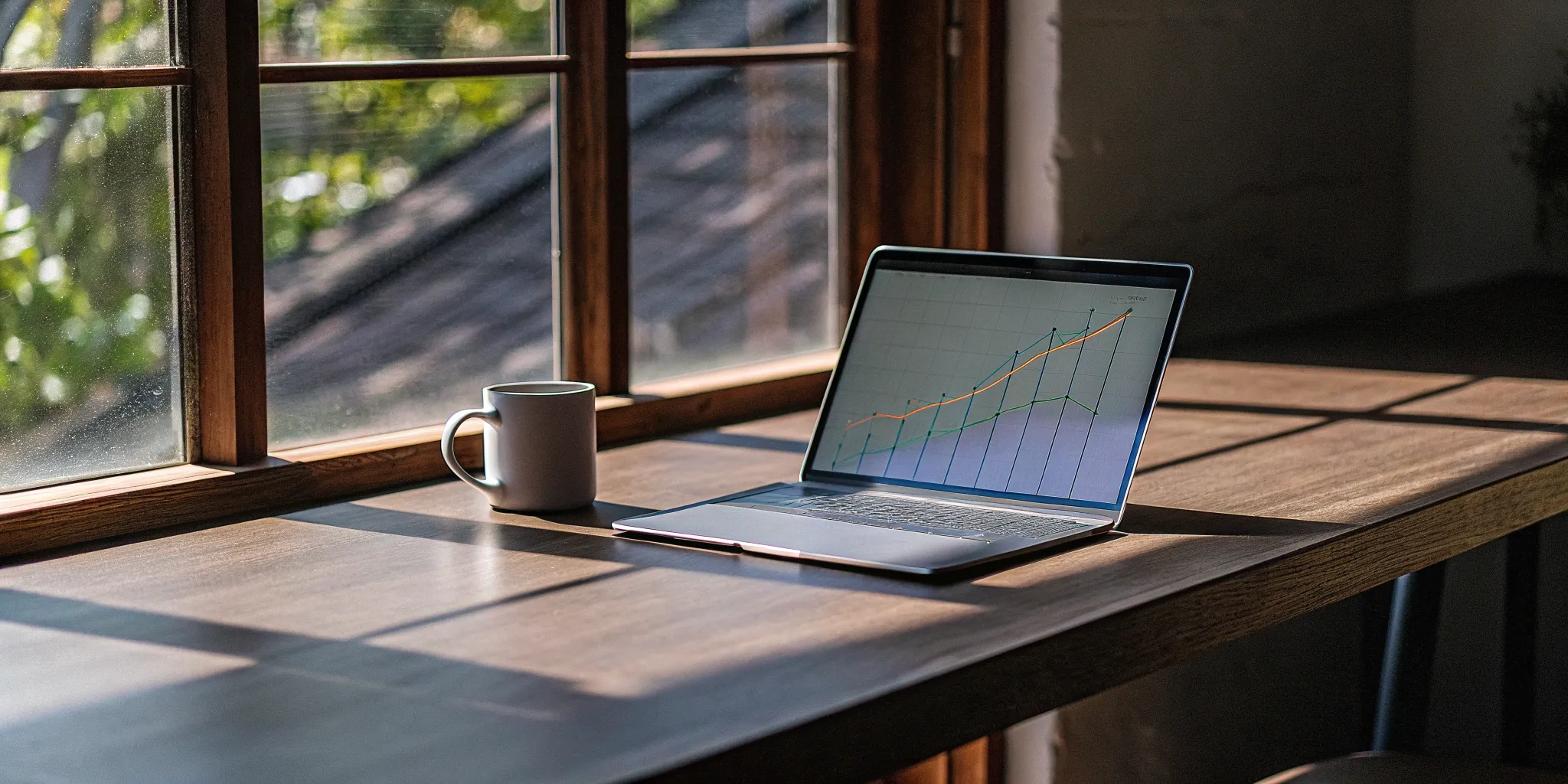 Laptop displaying a usage-based pricing growth chart for software companies.