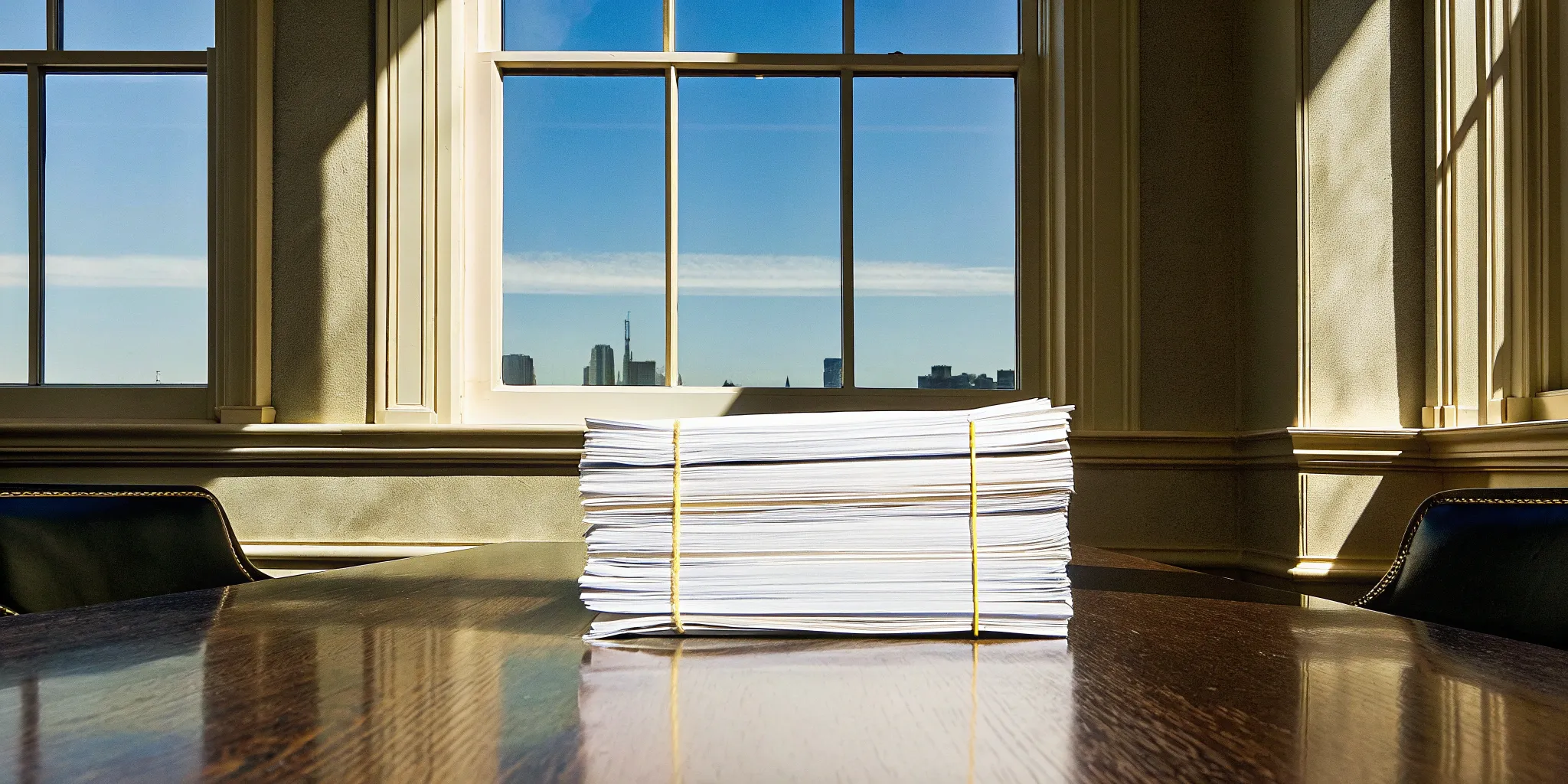 A stack of signed documents for a completed contract using the completed contract method.
