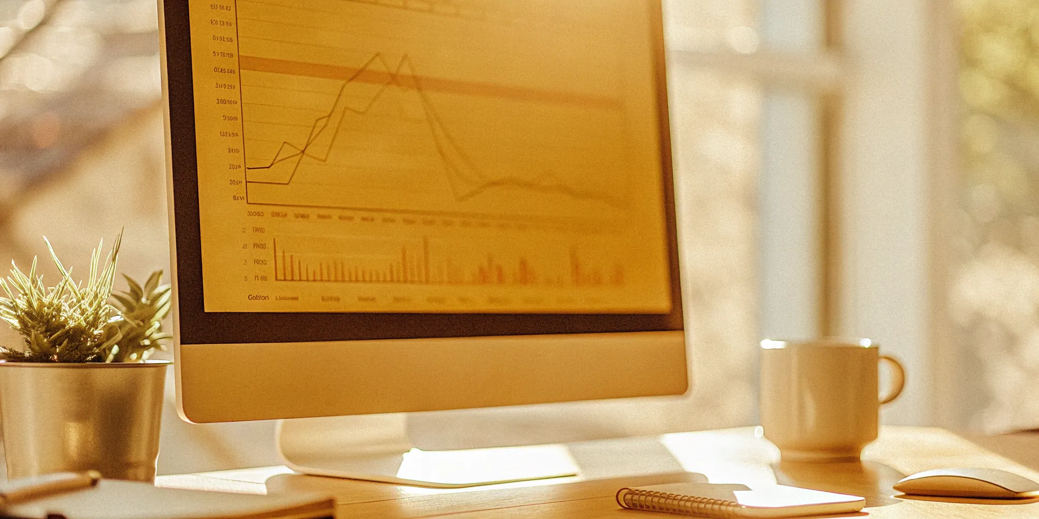 A forecast accuracy KPI dashboard on a computer screen showing performance metrics and charts.