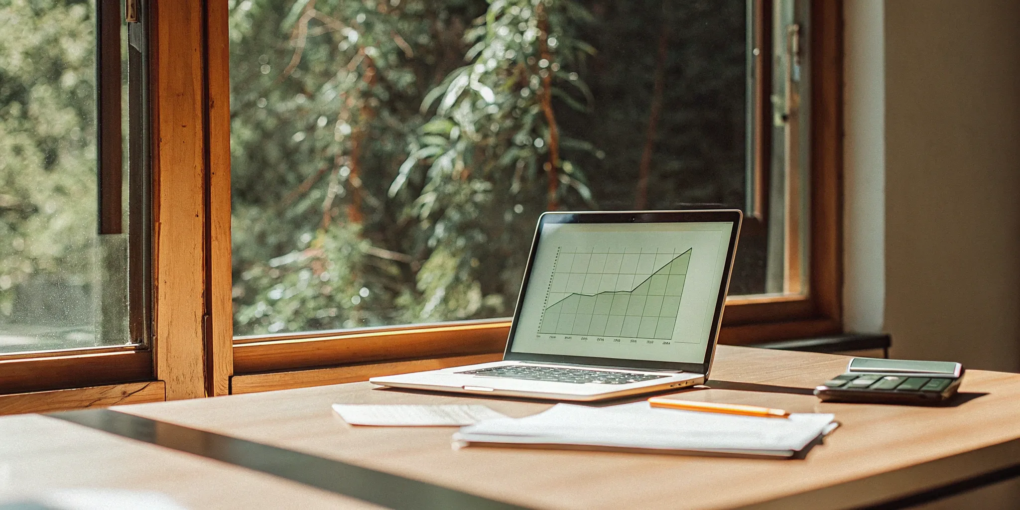 A chart on a laptop tracking the progress of over time revenue recognition.