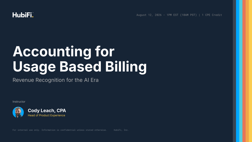 What Nobody Tells You About Accounting for Usage-Based Billing
