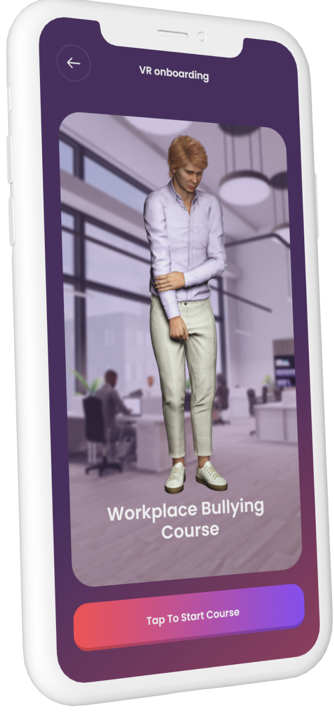 Course Title Page "Tap To Start Course" 