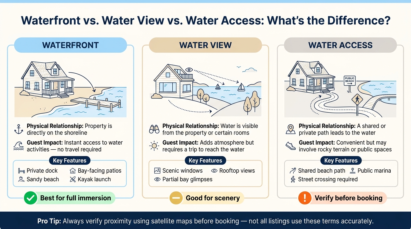 Waterfront vs. Water View vs. Water Access: What's the Difference?