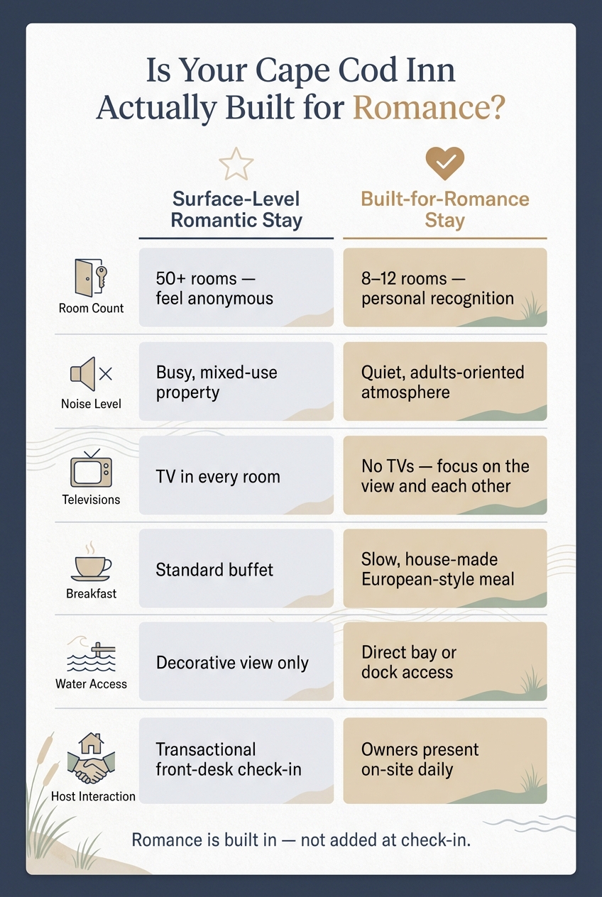 Romantic Add-Ons vs. Romance Built Into the Property: Cape Cod Inn Checklist