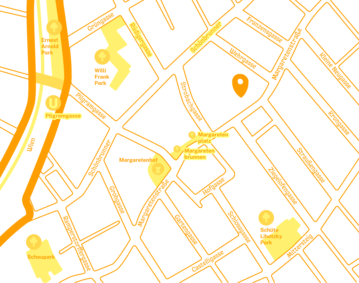 Map showing both La Taquería locations in Vienna