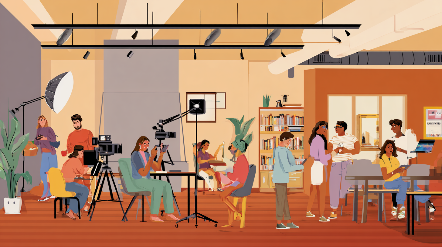 behind the scenes illustration