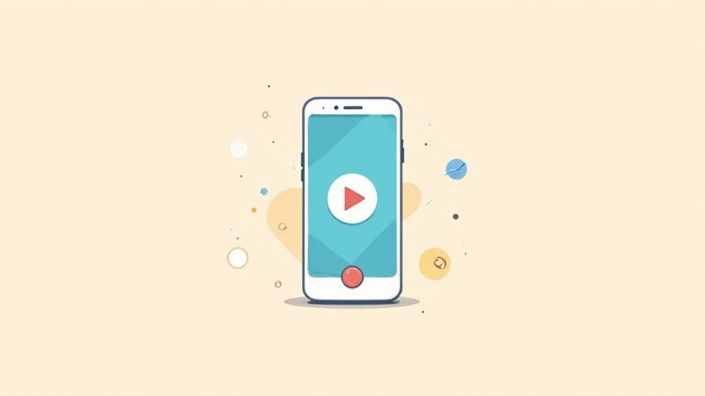 Infographic showing key data about 1080p MP4 at 9:16, highlighting its 1080x1920 resolution, suitability for mobile platforms, and the importance of a 3-second hook.