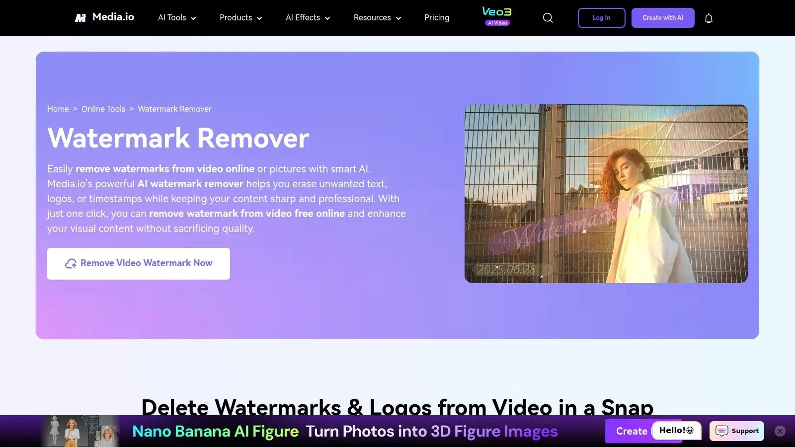 Media.io (Wondershare) Online Watermark Remover