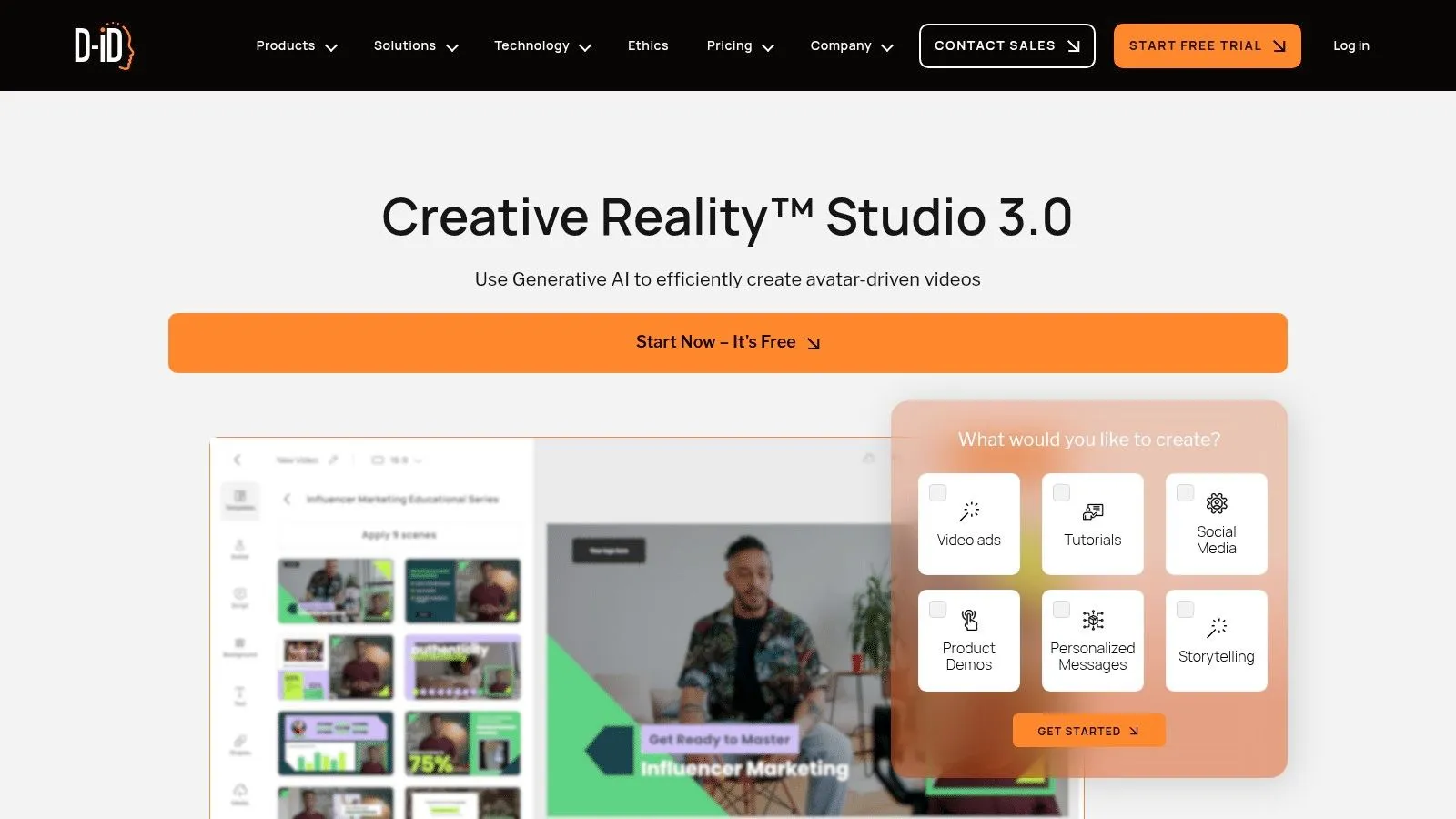 D-ID Creative Reality Studio