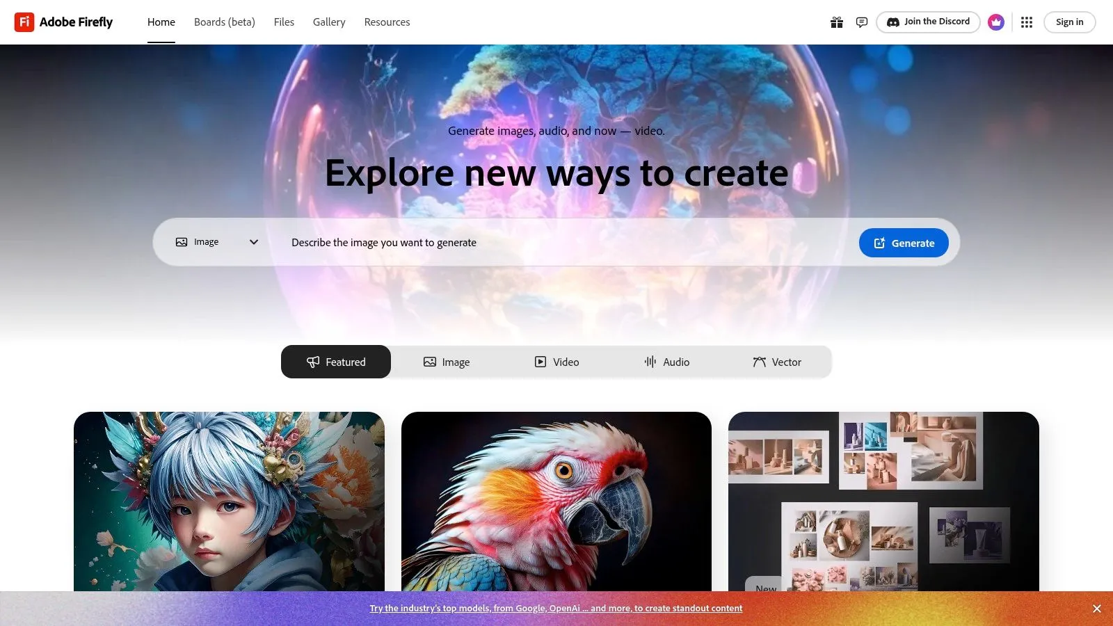 Adobe Firefly (Generate Video, beta)