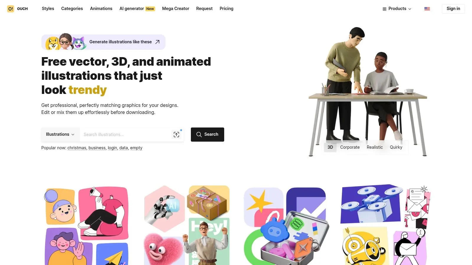 Icons8 — Ouch! Illustrations