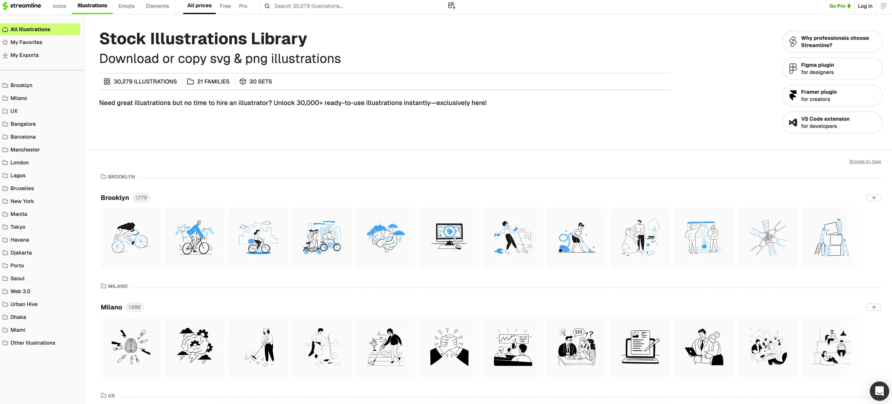 streamline illustrations hero section