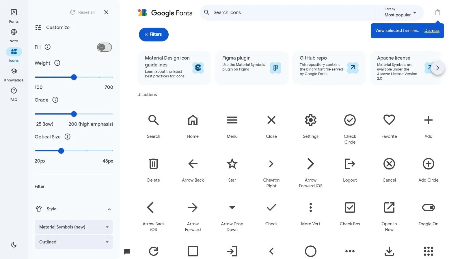 Google Material Symbols