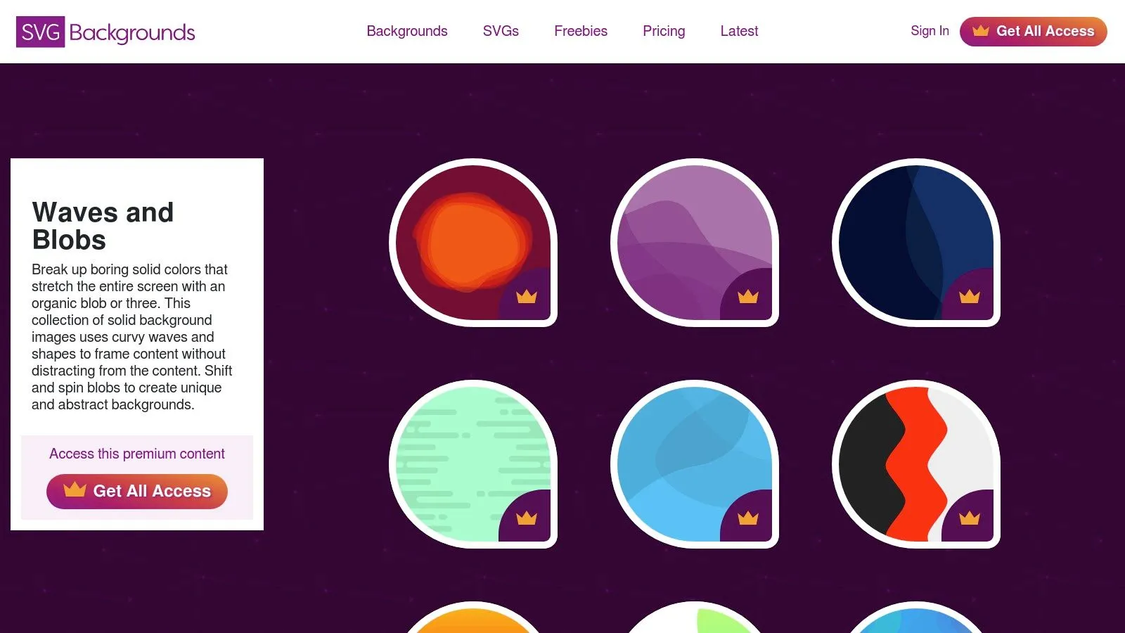 SVG Backgrounds — Waves & Blobs