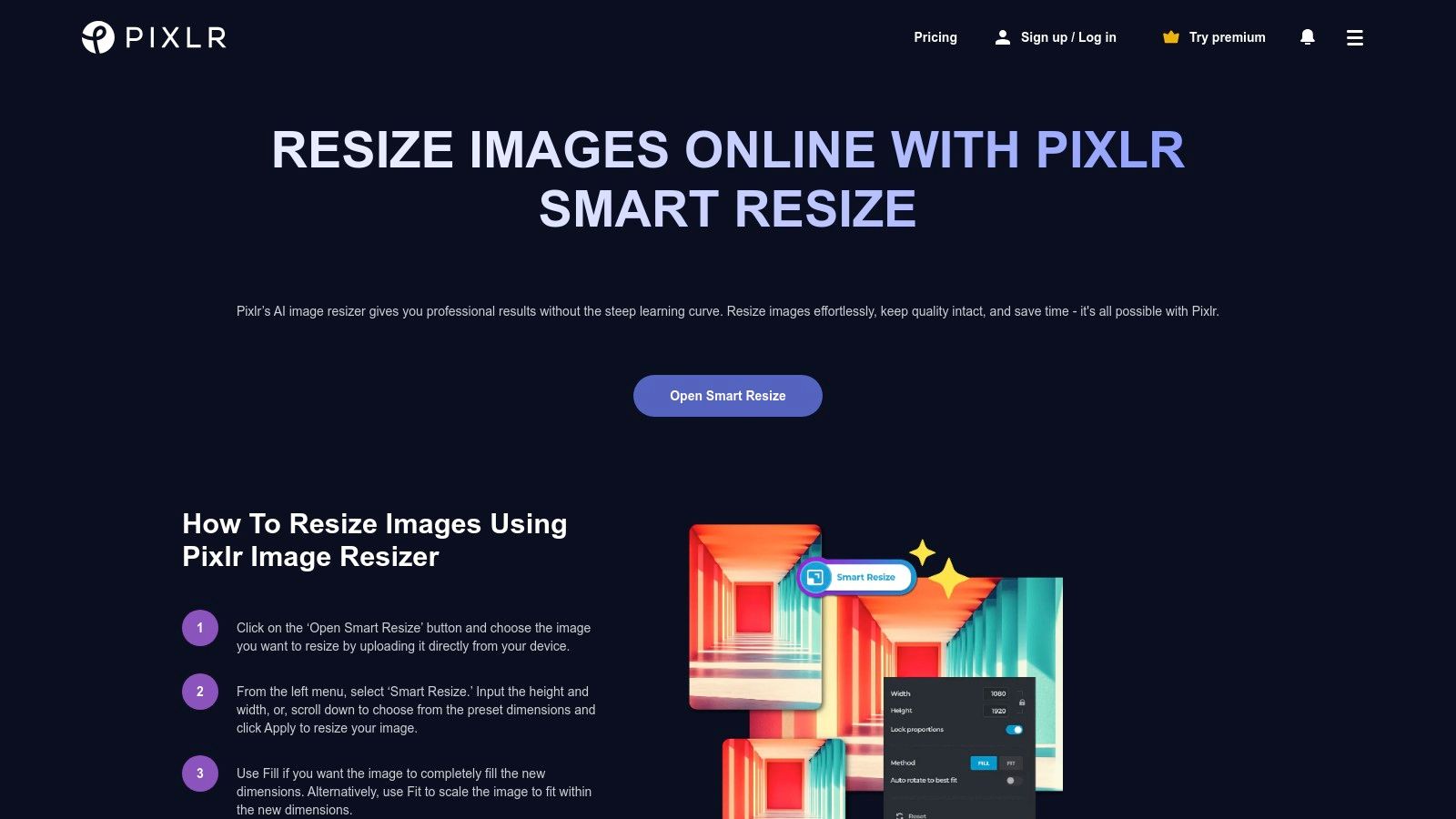 Pixlr – Smart/AI Image Resizer