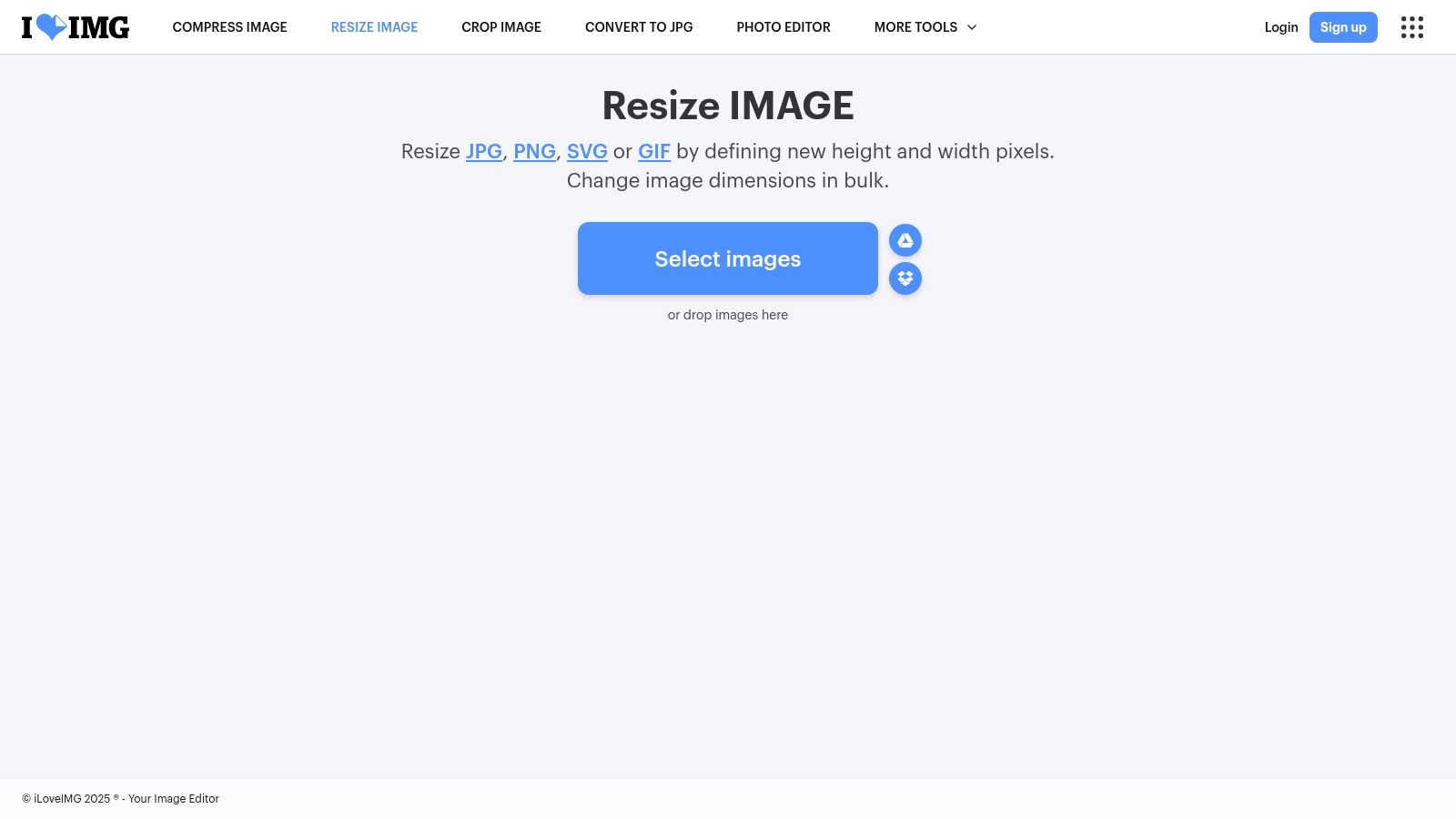 iLoveIMG – Resize Images