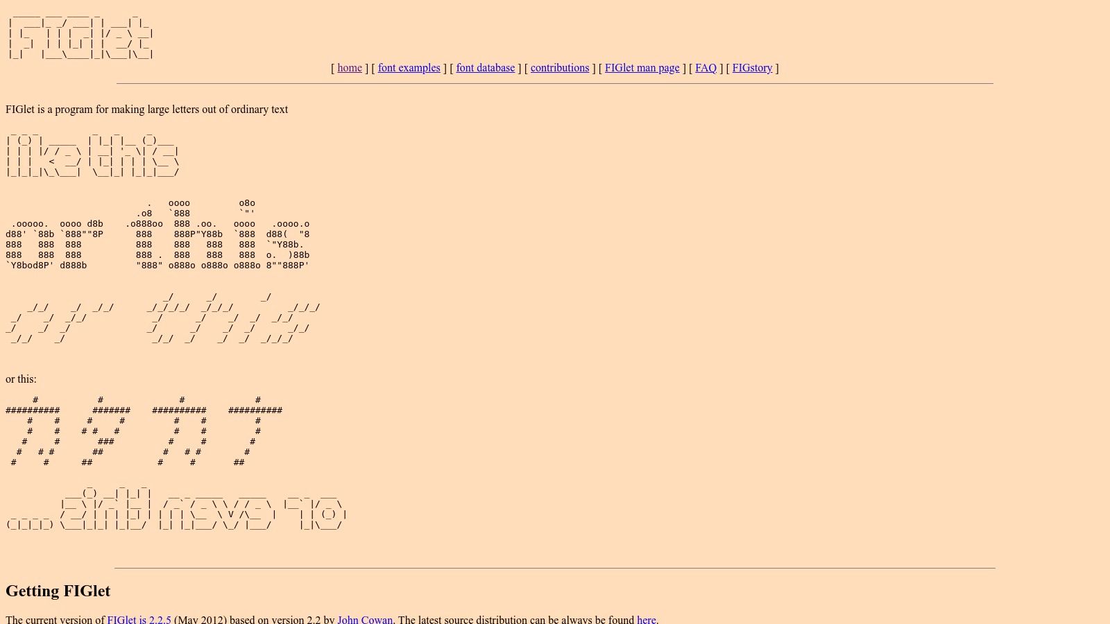 FIGlet.org — The official FIGlet project