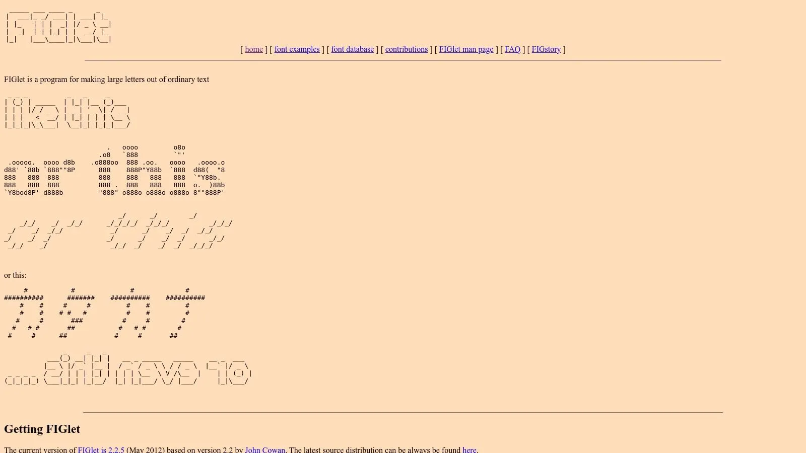 FIGlet.org — The official FIGlet project