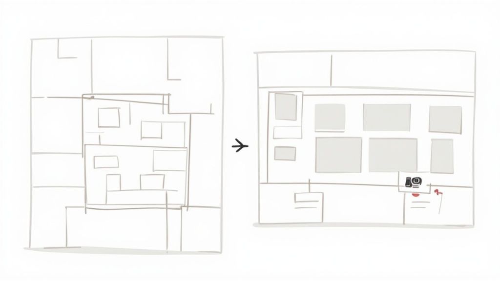 A professional video production team filming an interview in a modern office setting.