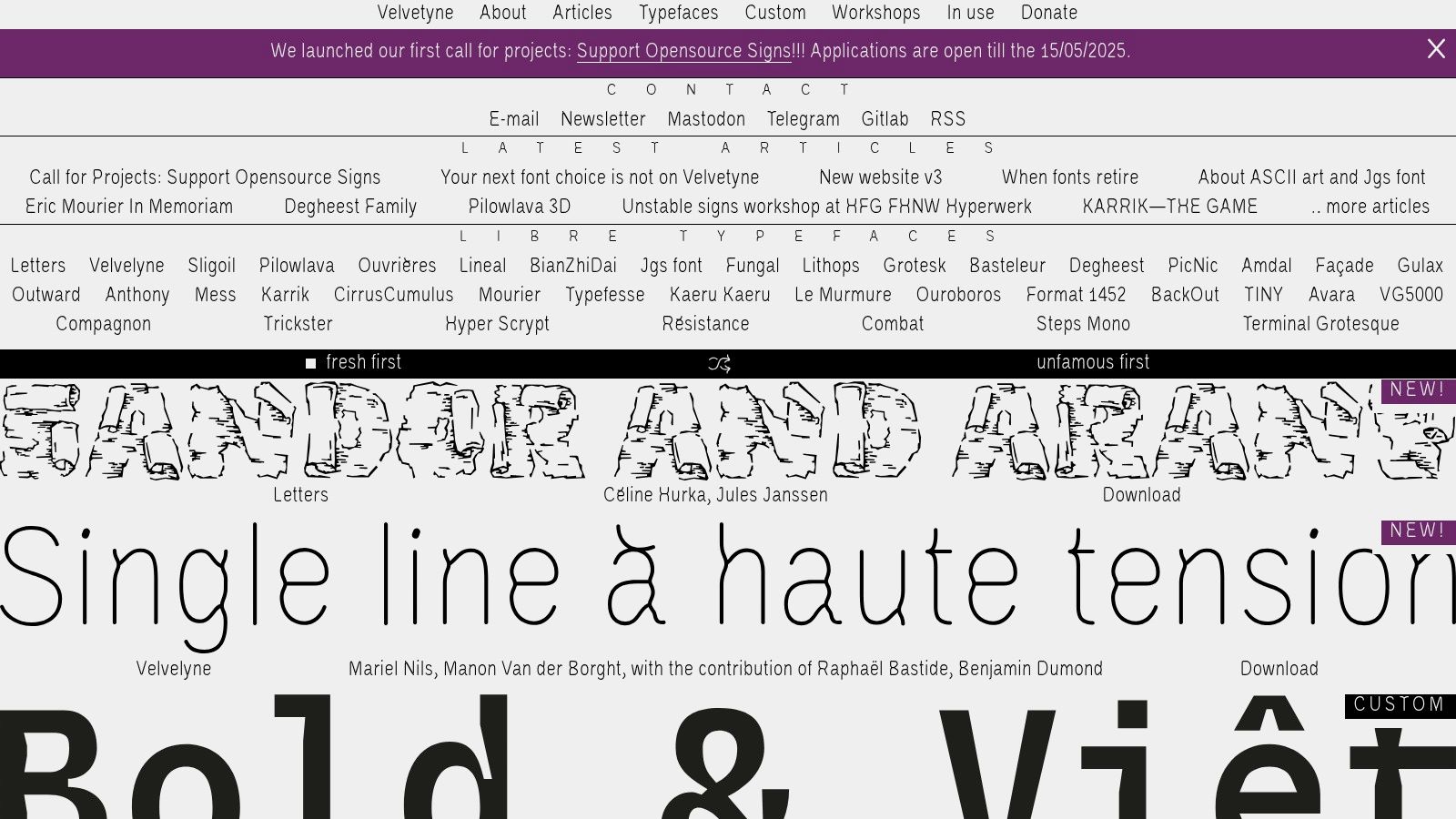 Velvetyne Type Foundry