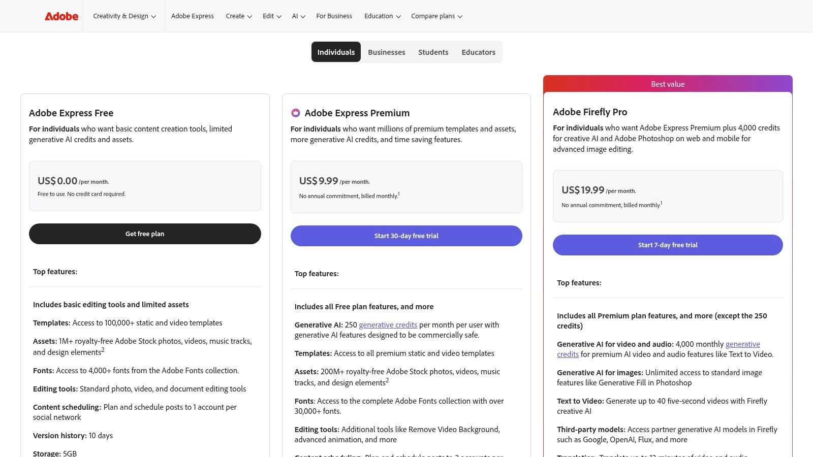 Adobe Express (QR tool inside Express)