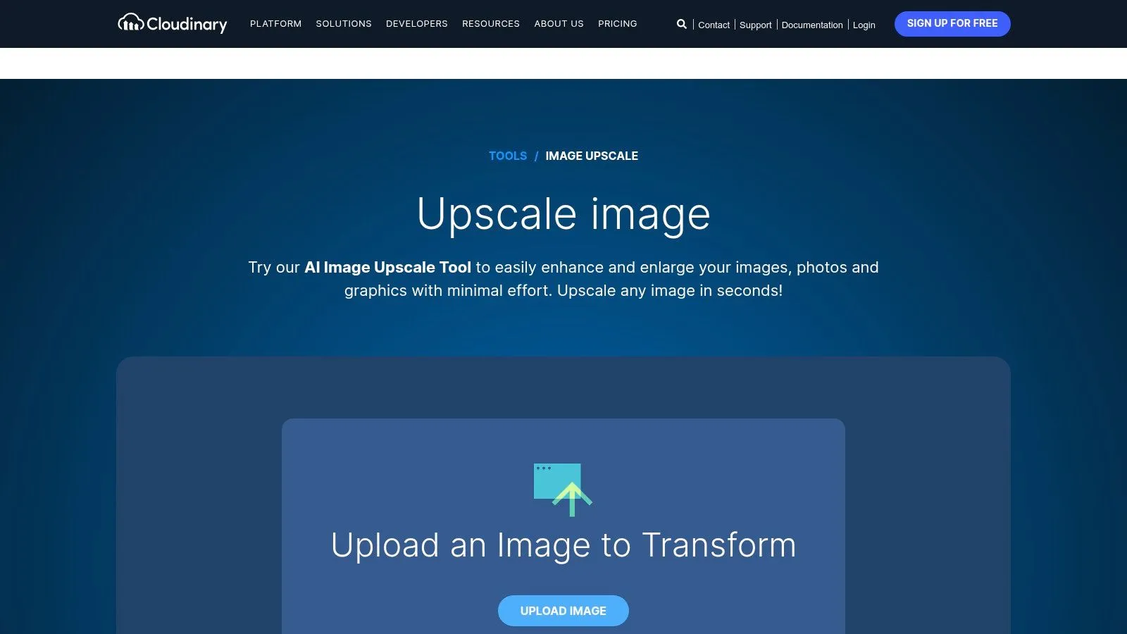 Cloudinary – Image Upscale