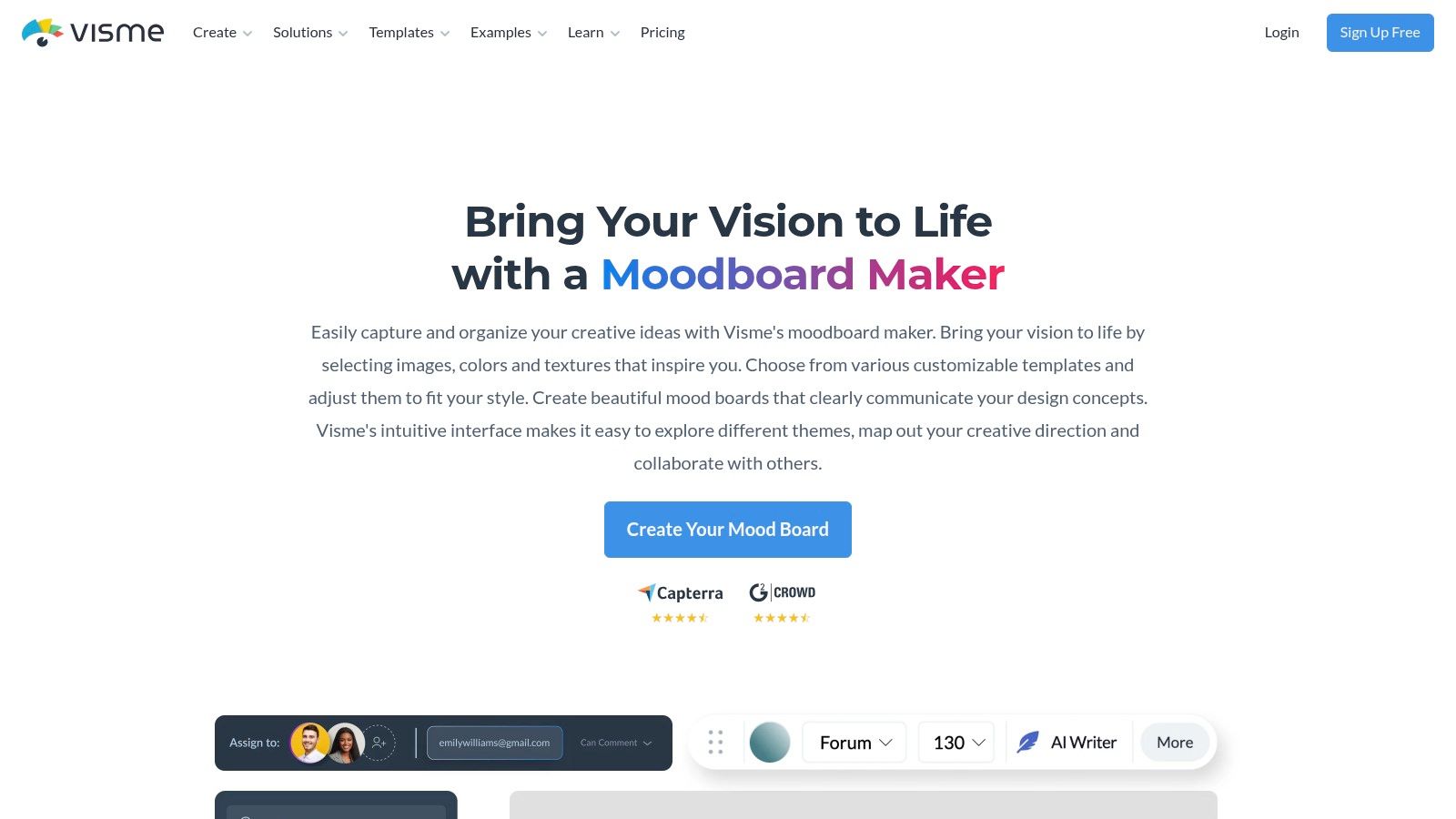 Visme (Mood Board Maker)