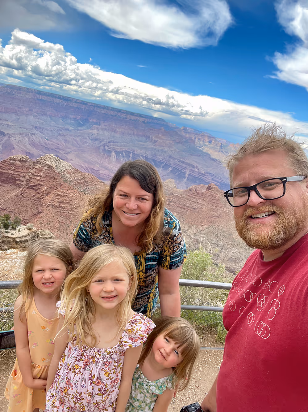 The family at grand canyon