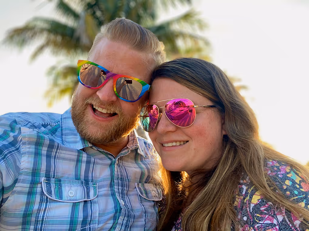 Lindsay and Adam at the beach