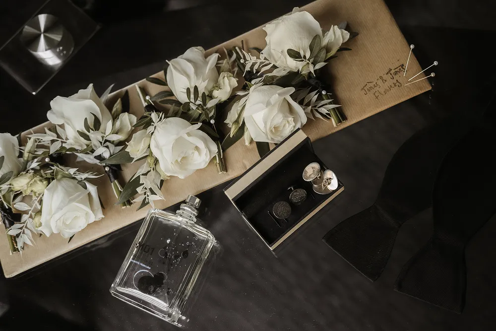 buttonholes lying on table