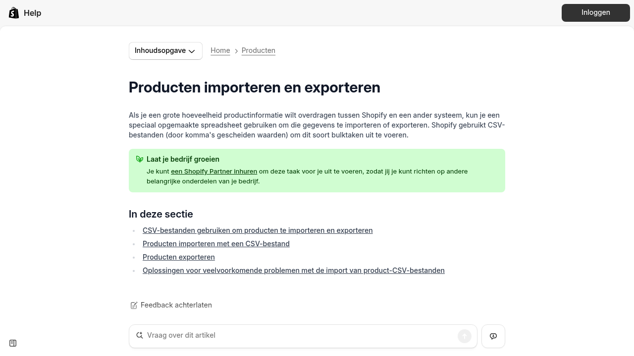 Screenshot of https://help.shopify.com/nl/manual/products/import-export