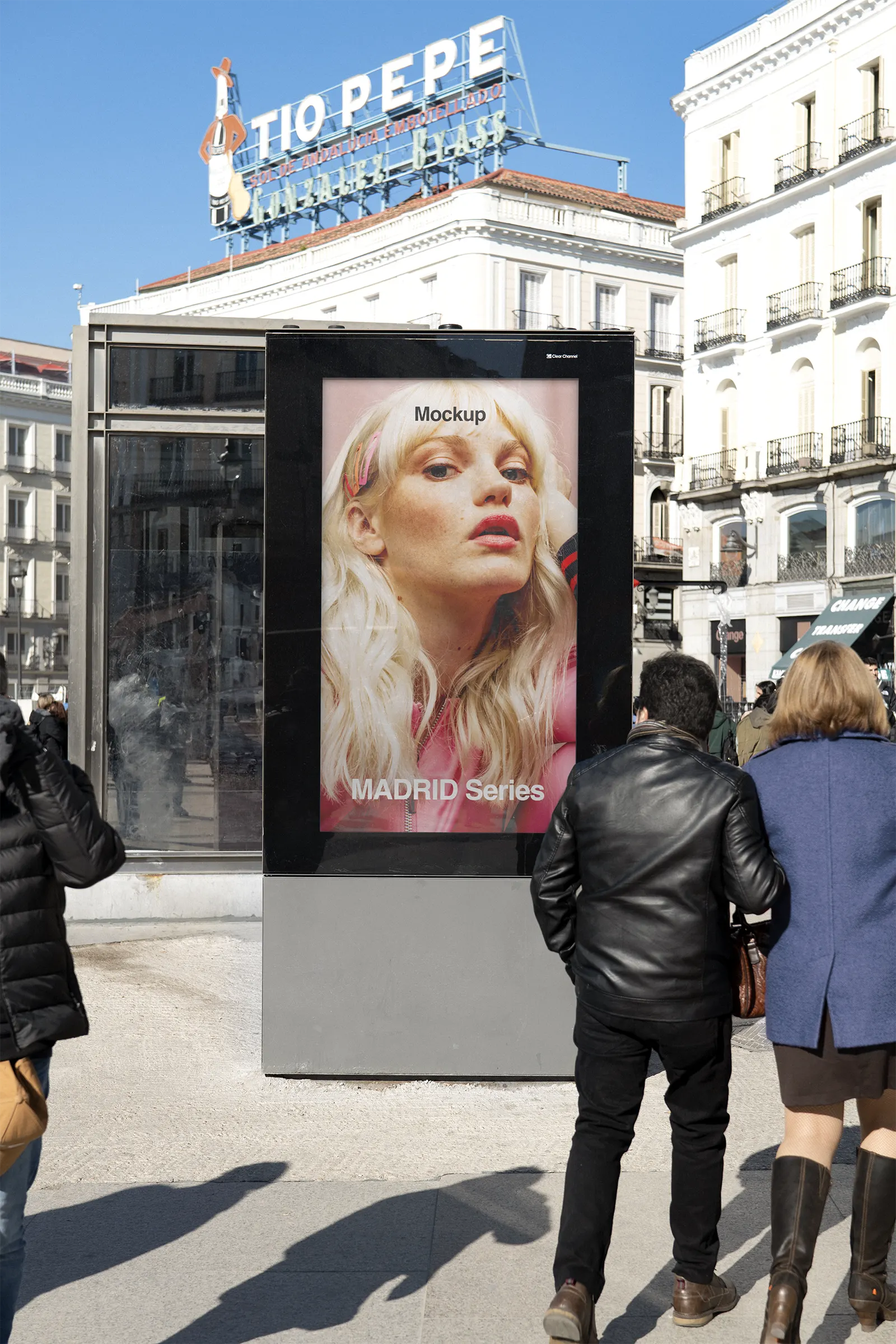 Poster mockup in Madrid, Spain - billboard mockup for graphic design SP23MAD015