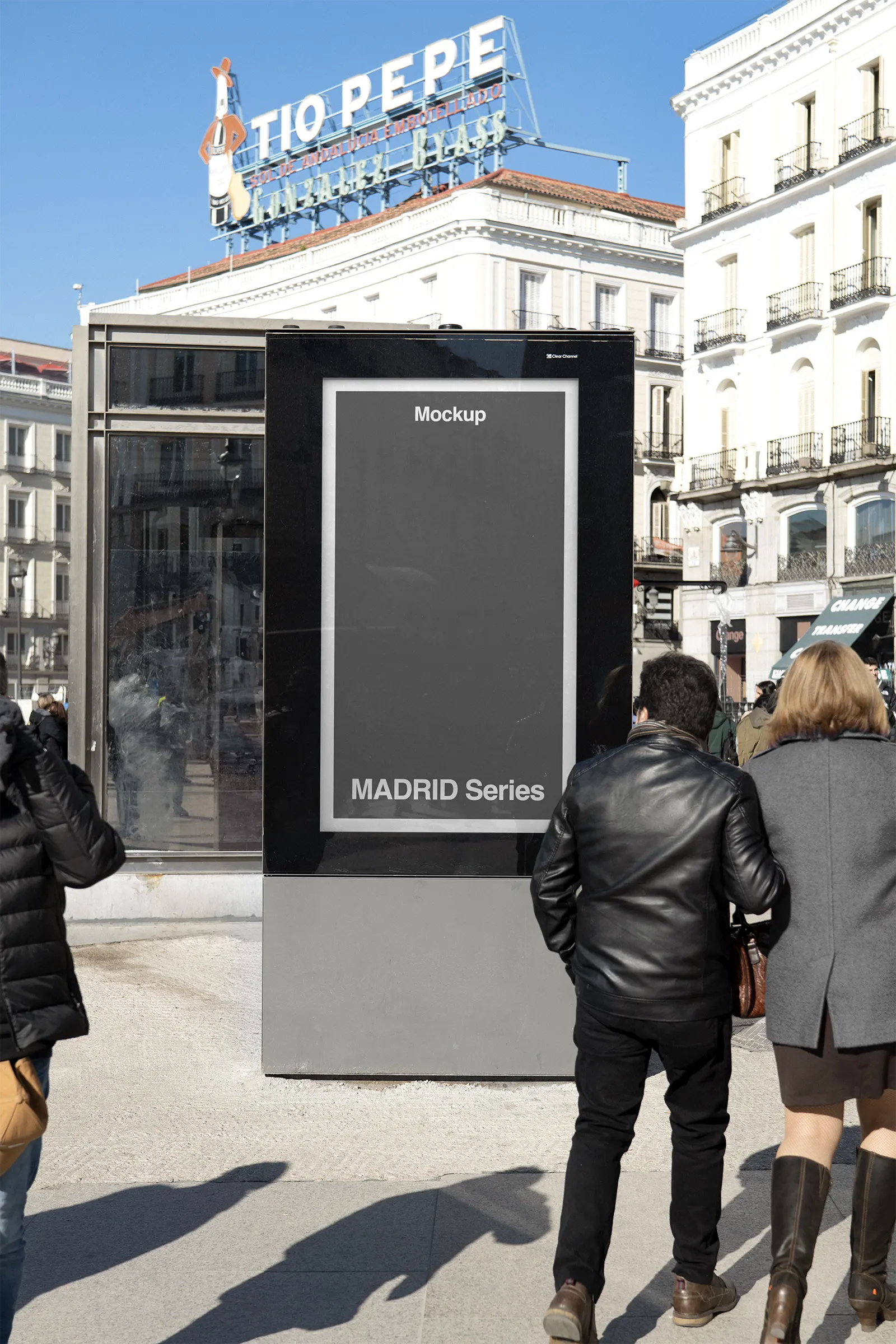 Poster mockup in Madrid, Spain - billboard mockup for graphic design SP23MAD015
