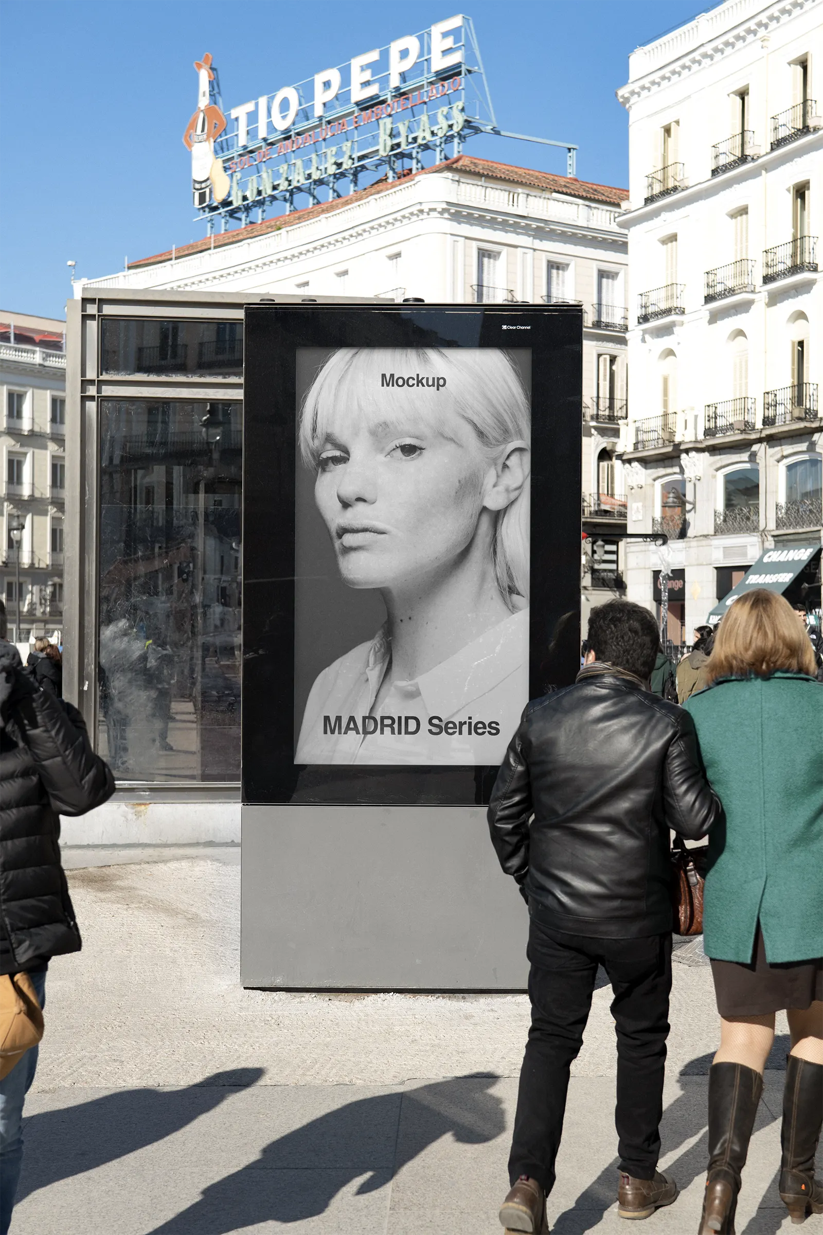 Poster mockup in Madrid, Spain - billboard mockup for graphic design SP23MAD015