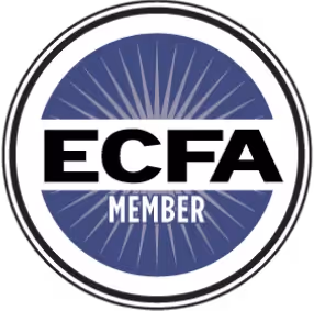 ECFA Member blue and white circular badge with radiating lines.