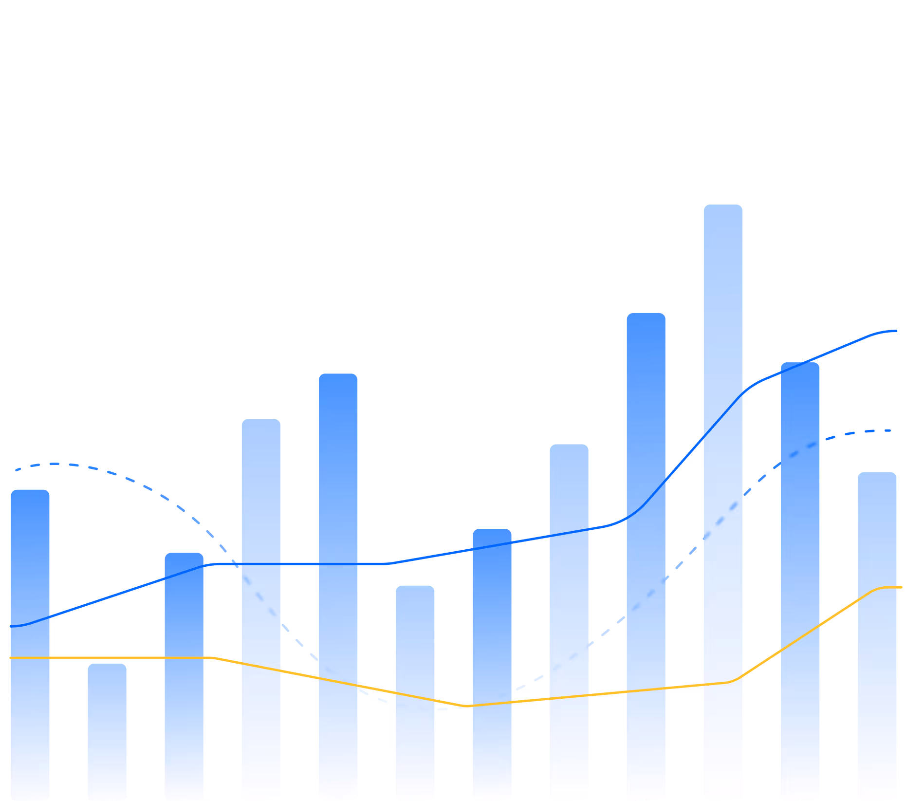 Laptop displaying a financial candlestick chart with a value of $23,802 and a 11.67% increase, alongside cryptocurrency ranking details for Bitcoin and Tether with their recent prices.