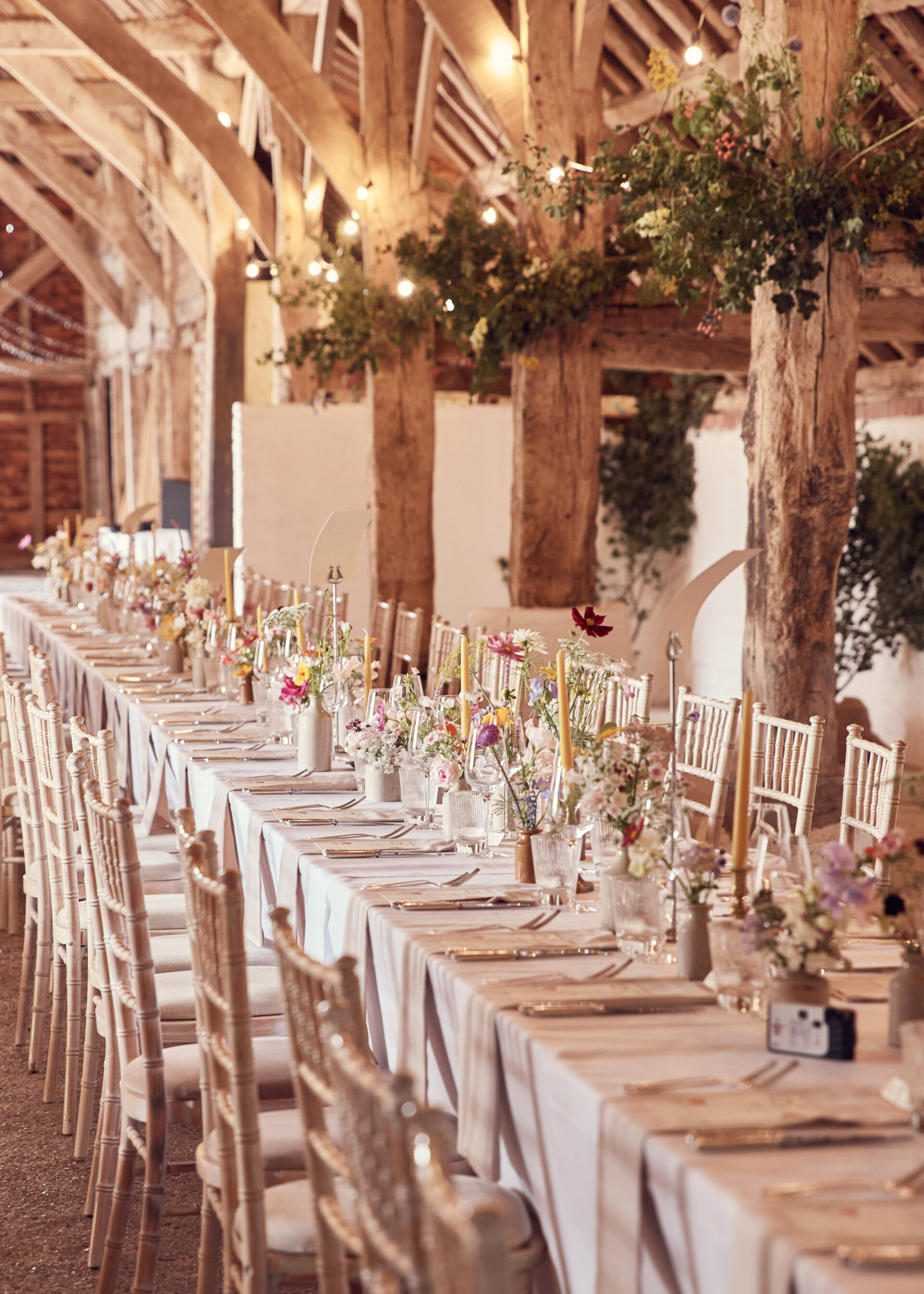 A barn wedding venue setting - Sullington Manor