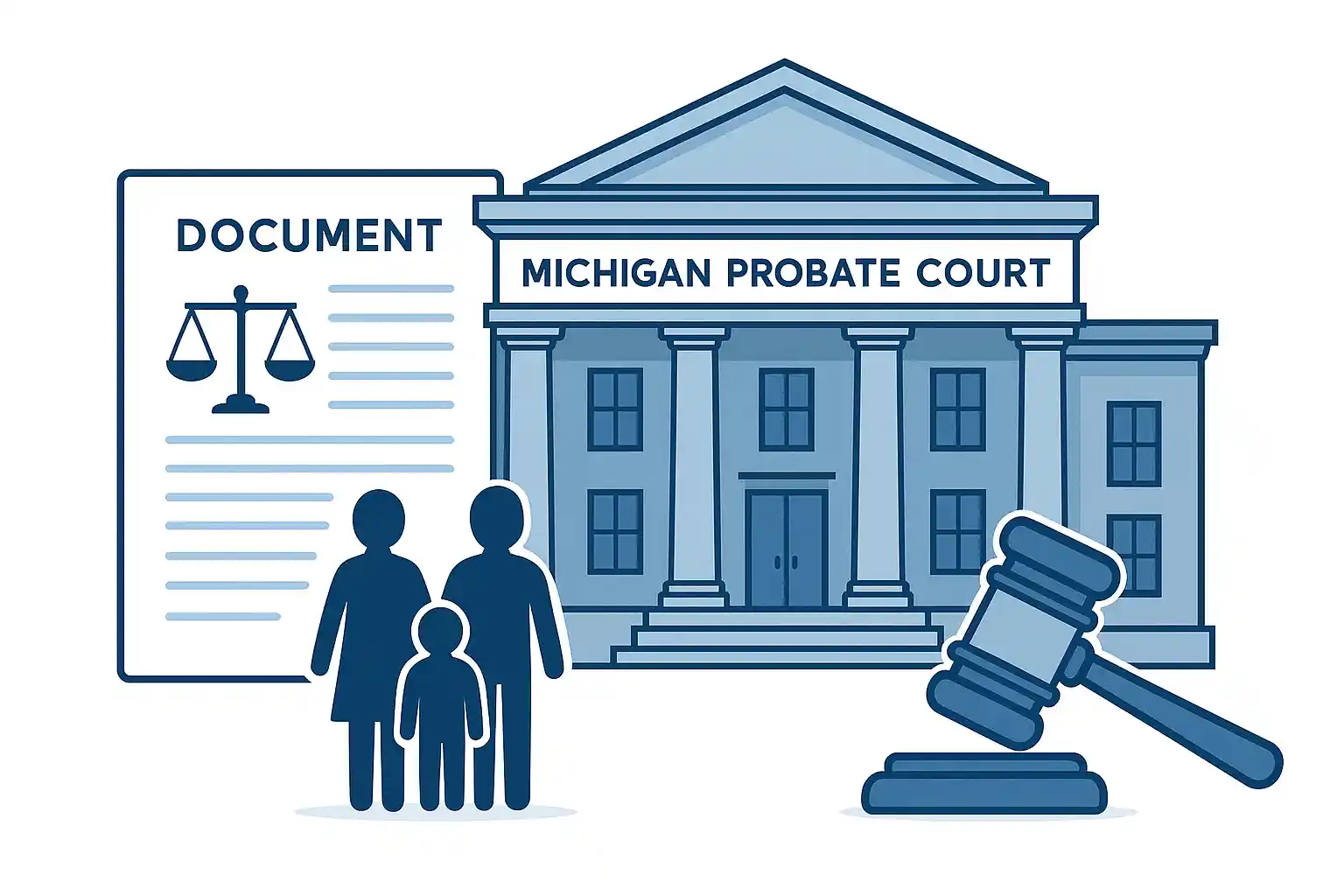 Michigan probate laws for inherited land showing court process and legal requirements