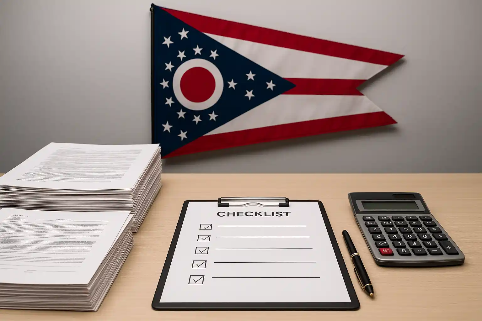Complete paperwork checklist for selling land by owner in Ohio with organized documents