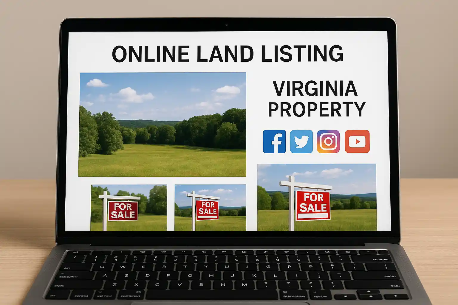 Marketing strategies and platforms for selling Virginia land