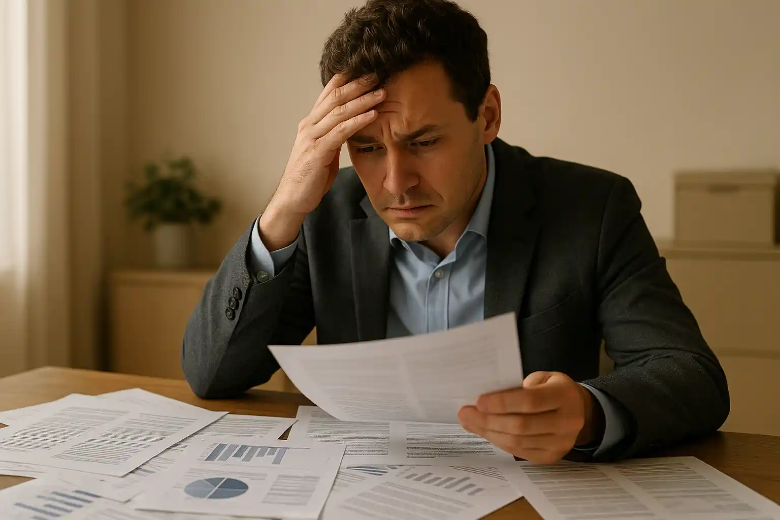 Person reviewing documents representing challenges of selling inherited Virginia land