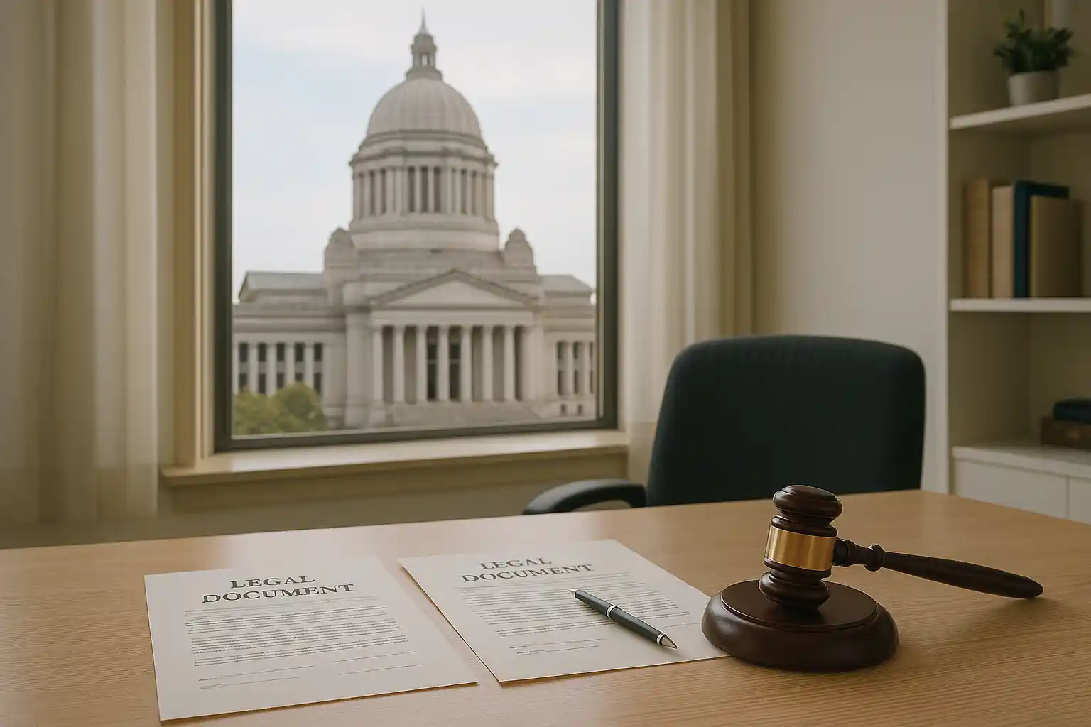 Washington state courthouse representing probate laws for inherited property
