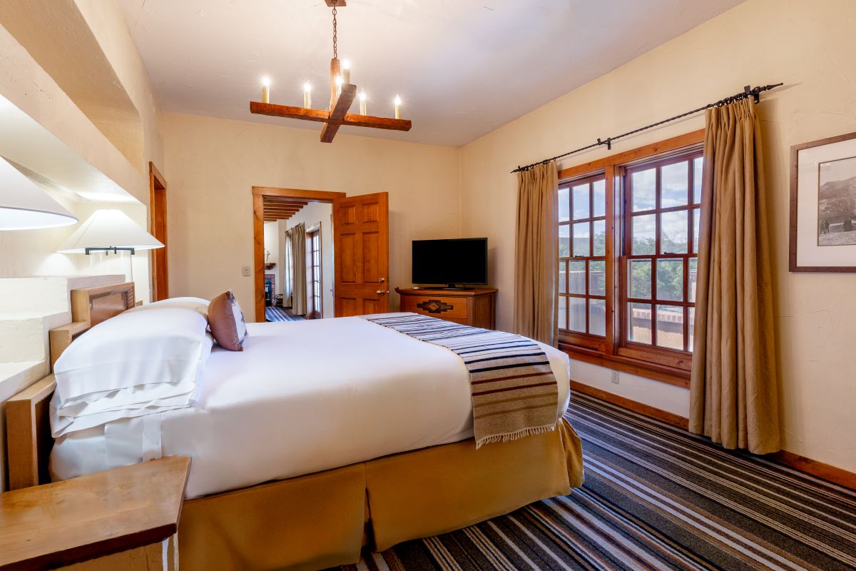 boutique hotel room at Hotel Chimayo with large layout