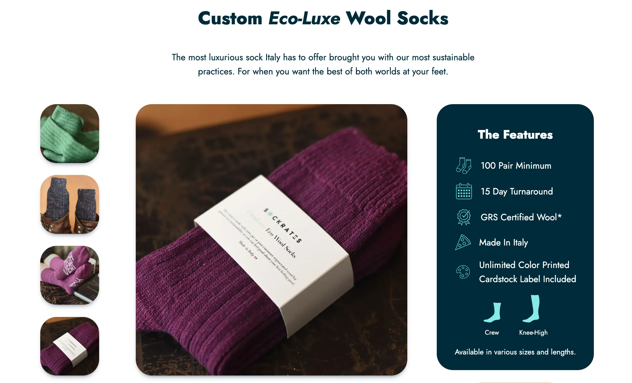 Employee receiving a thank you note and custom socks from their manager