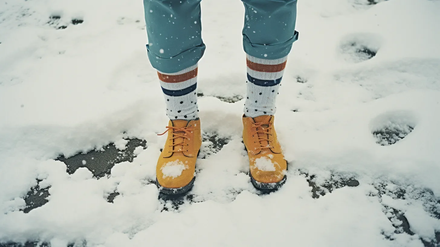 Wearing thick wool socks for winter wear would be more ideal than choosing to wear ankle socks or no show socks.