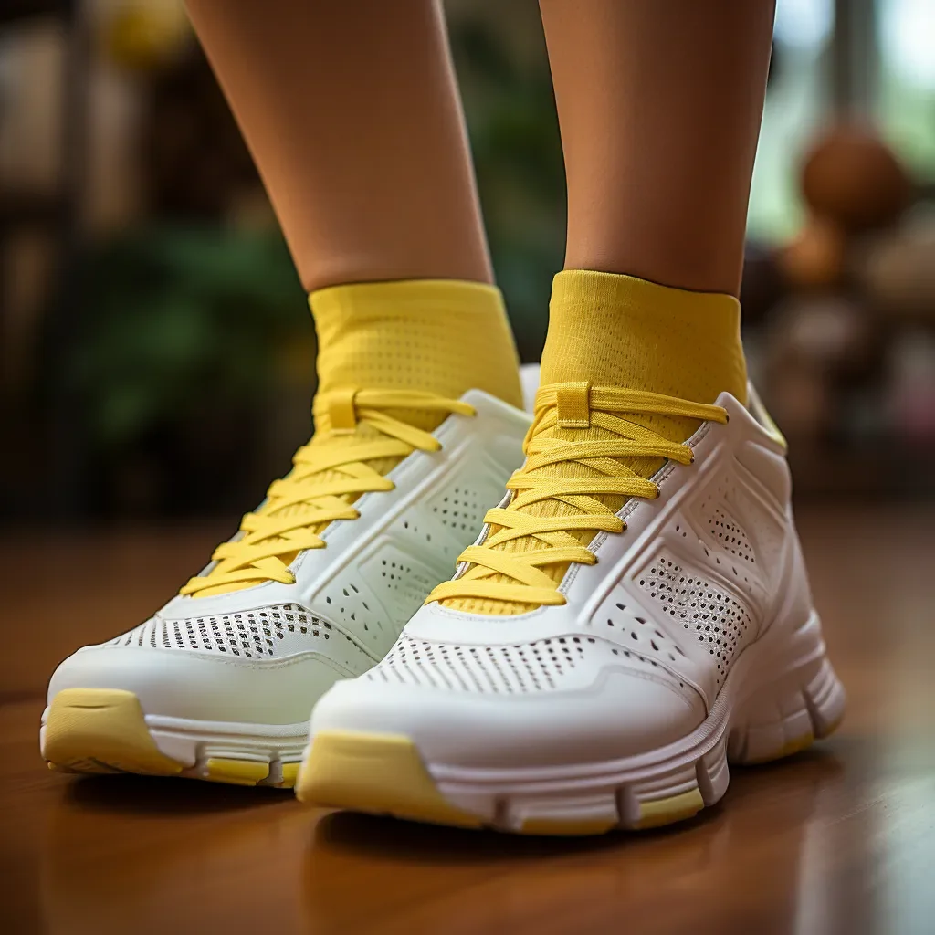 Working out in a pair of colorful crew socks is a comfortable and breathable alternative to knee high socks or thick wool crew socks..