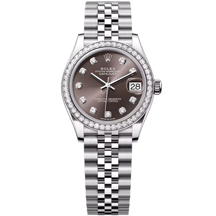 Rolex, Datejust 31, 278384RBR, Rhodium Diamond Dial, Stainless Steel, Diamond Bezel, Jubilee Bracelet, 31mm