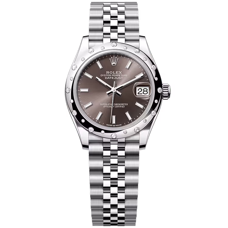 Rolex, Datejust 31, 278344RBR, Rhodium Dial, Stainless Steel, Star Diamond Bezel, Jubilee Bracelet, 31mm