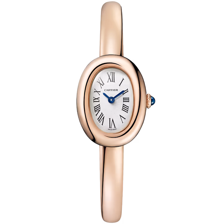 Cartier, Baignoire, WGBA0047, White Dial, Mini Model, Size 15, Rose Gold, 25mm