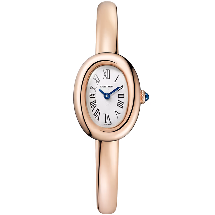 Cartier, Baignoire, WGBA0048, White Dial, Mini Model, Size 16, Rose Gold, 25mm